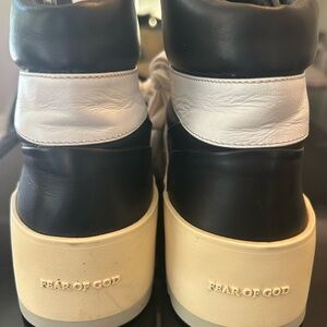 Fear of God Black and White Leather Sneakers